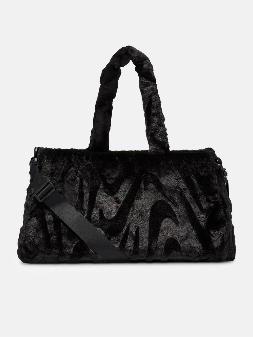 Nike Multi Swoosh Faux Fur Tote Black